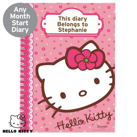 Personalised Hello Kitty Floral A5 Diary £7.99